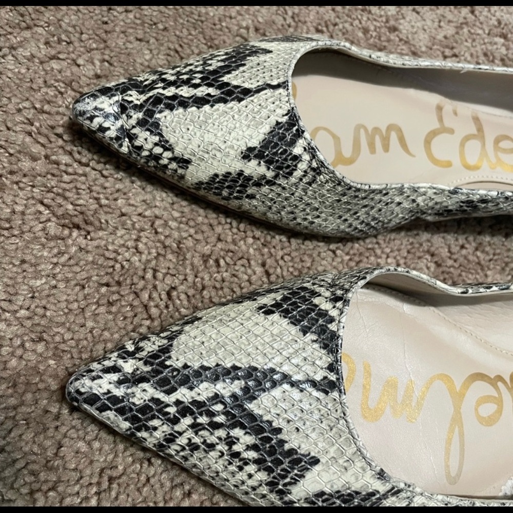 Sam Edelman Stacey Flat Pointed toe Snake Print size 11